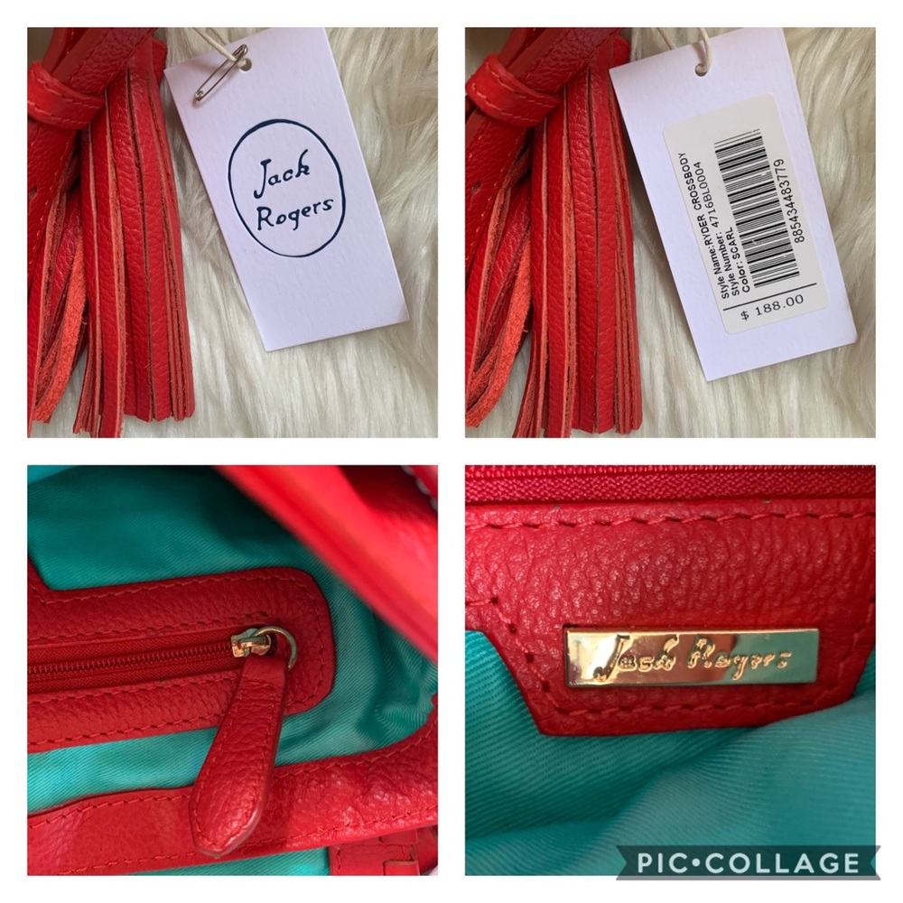 New! JACK ROGERS Ryder Tassel Crossbody Bag - Picture 14 of 14